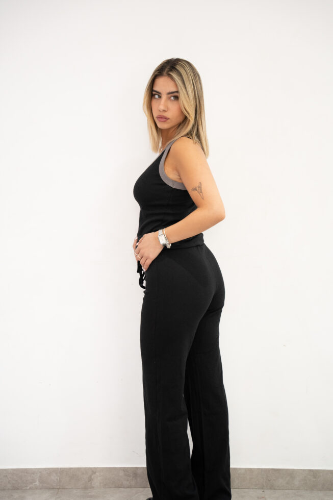 חליפת גופיה ריב שילוב צבעים שחור (5)