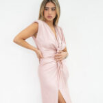 שמלה כיווץ ורוד (3) שמלה כיווץ ורוד (3)