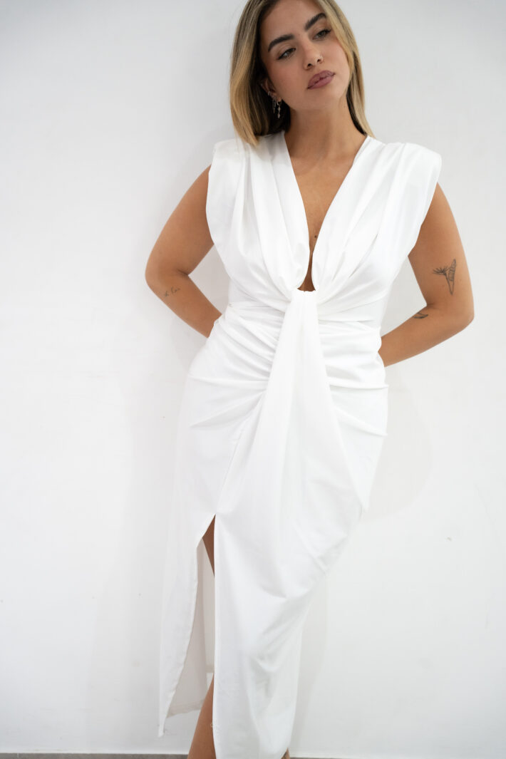 שמלת כיווץ לבנה (3) שמלת כיווץ לבנה (3)